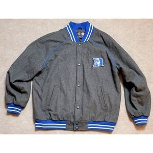 VINTAGE‎ DUKE UNIVERSITY BLUE DEVILS VARSITY JACKET XL G-III SPORTS MEN GREY